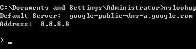 nslookup